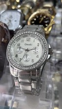 Men’s Watch Omaki - Silver Watch With White Dial -diamond Pieces Around 