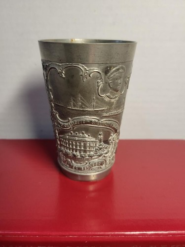 Pewter relief beaker imperial - beaker,