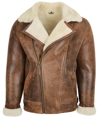 Mens sheepskin jacket cross - sheepskin,