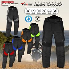 Motorcycle Motorbike Chaps Waterproof Cordura Textile Trousers Pants CE Armours