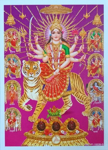 Durga hindu god - durga, glossy