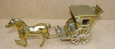 Vintage Solid Brass Horse & Hackney Carriage Set ❤️