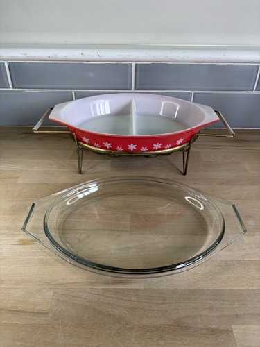 Vintage pyrex snowflake coral - snowflake,