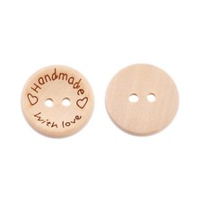 Handmade With Love wooden buttons |  Three sizes - 15mm / 20mm / 25mm