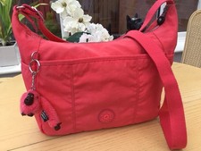 Kipling Hot Pink Zipped Large Shoulder Crossbody Inc Monkey