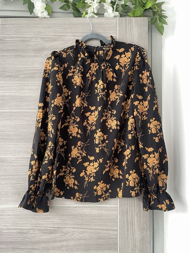 Shein black gold floral high - shein,