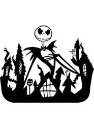 JACK SKELLINGTON TIM BURTON VINYL STICKER FOR CAR, WALL, WINDOW, HALLOWEEN 4"