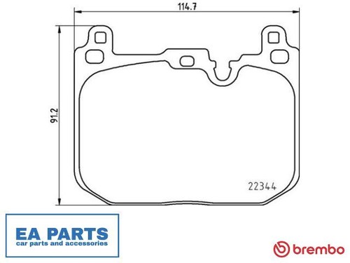 Brake pad set disc - pad, for