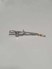 Vintage Silver Tone Fishing