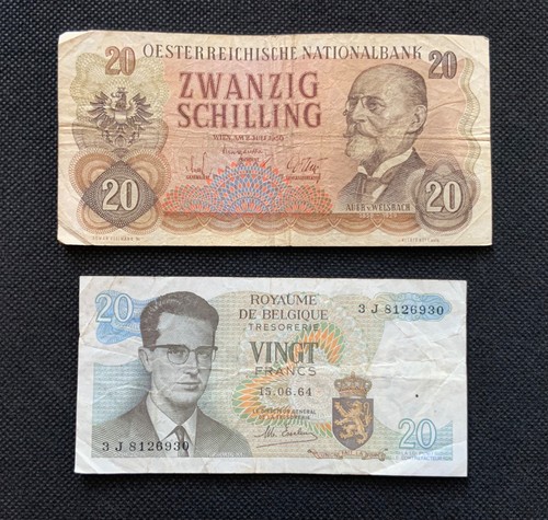 Belgium franc banknotes - franc,