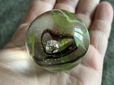 Large Pale Green / Brown Glass