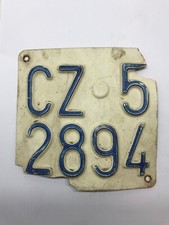 Vintage italian plastic numberplate 1963- 1985 scooter/motorcycle 100% Genuine