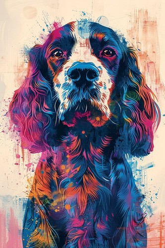 Cocker spaniel dog canvas - cocker,