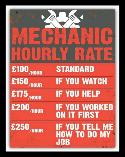 Motor mechanic hourly rate - motor,