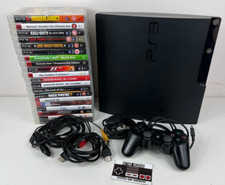 PS3 Console Game Lot PlayStation 3 Controller Bundle x20 Games 160GB Slim Black