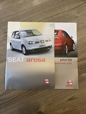 Seat Arosa Uk Sales Brochure & Price list 2000 MINT 1.0 1.4 Tdi