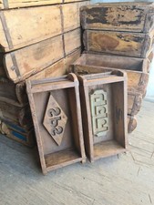 Vintage Brick Mould With Logo, Wooden Storage Box, wooden display box