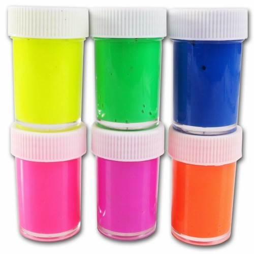6pc neon finger paint - paint, 20ml
