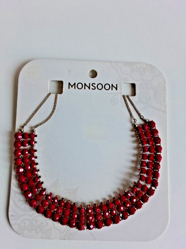 Monsoon deep red - monsoon, necklace