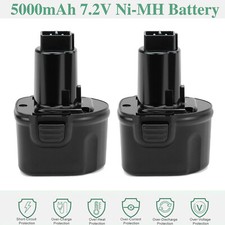 2X 5Ah 7.2V Ni-MH Battery For Dewalt DE9057 DW9057 DE9085 DW968K DW920K DW920K2