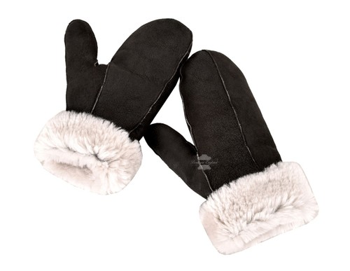 Sheepskin mittens gloves - b-3,