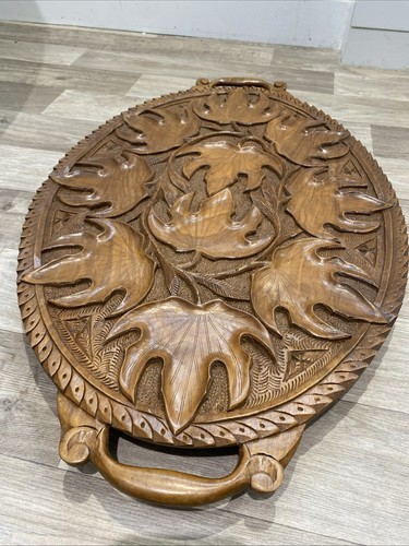 Vintage hand carved walnut - hand,