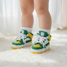 Green Yellow Crochet Baby
