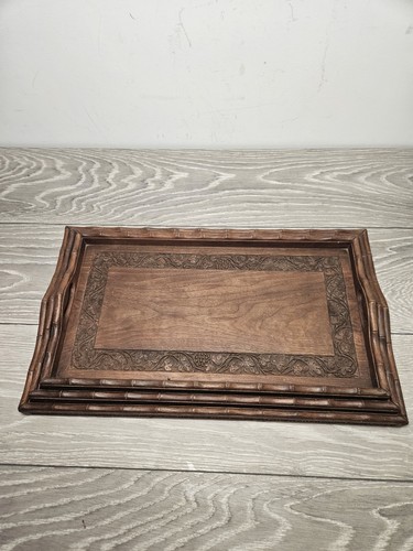 Set hand carved wooden - set, of