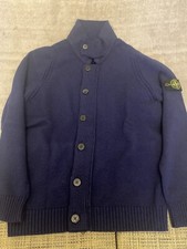 Stone Island cardigan XL - Ink blue - button up and zip - Lambswool 