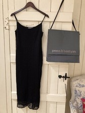 Attractive Viscose Fitted Dress In Black By Press & Bastyan
