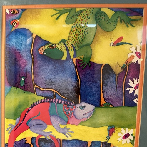 Colorful tropical lizards - tropical,
