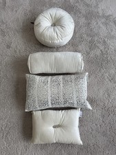 Kylie Minogue Oyster Ivory Crystal Sequin Boudoir Cushions X 4