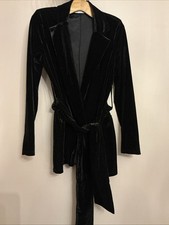 ASOS Black Velvet Blazer Jacket - Size 10