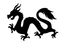 Chinese Dragon Stencil -
