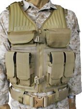 GENUINE US BLACKHAWK OMEGA ELITE COYOTE TAN LBV TACTICAL COMBAT ASSAULT VEST.