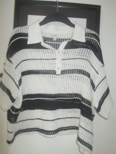 Black white striped loose - m&s,