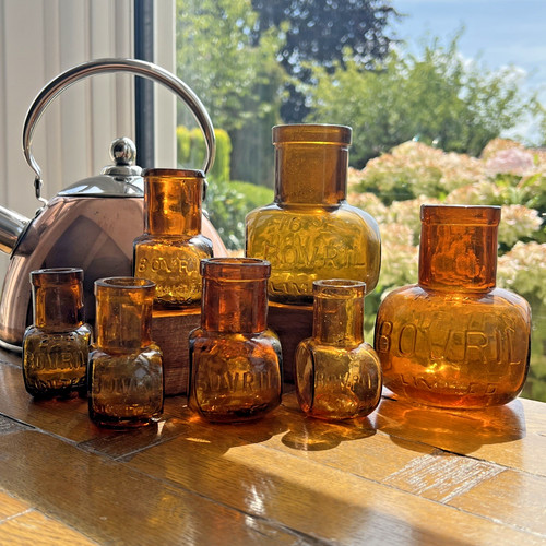 Bovril amber glass - amber,