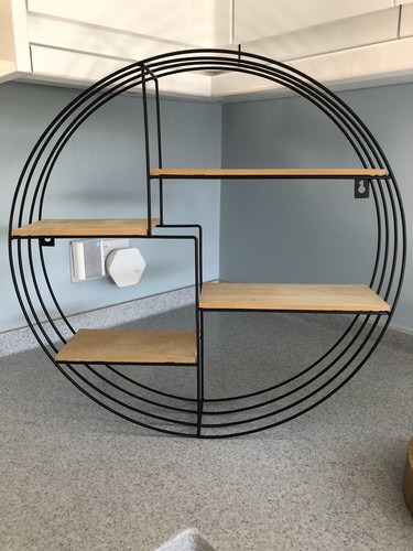 Circular wall black metal - wall,
