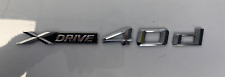 Chrome silver BMW X drive 40d badge rear boot X1 X3 X4 X5 X6 X7