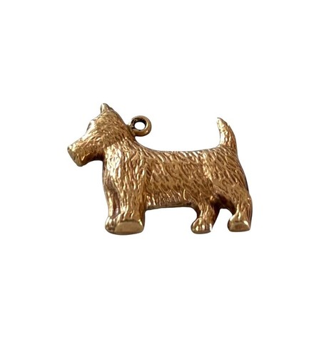 9ct vintage scottie - dog, charm