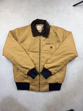 Brown / Mustard Canvas Collar Detroit Style Carhartt Jacket / Coat Size Large