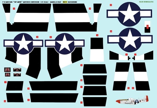 Decals for top - 1:24, movie"