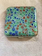 Vintage Small Pretty Floral Gwenda  Powder Compact Damaged Mirror #32