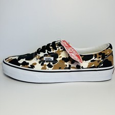 Vans Shoes Size 5 Era Brown Camo Camouflage Trainers Black Cow Pattern