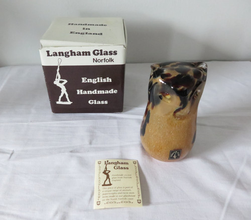 Langham glass owl - owl, paperweight