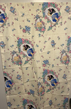 Vintage Disney Snow White Curtains 4 Panels 38W x 65L w/ Tie Backs