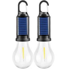 2Pcs Solar Powered Hanging LED