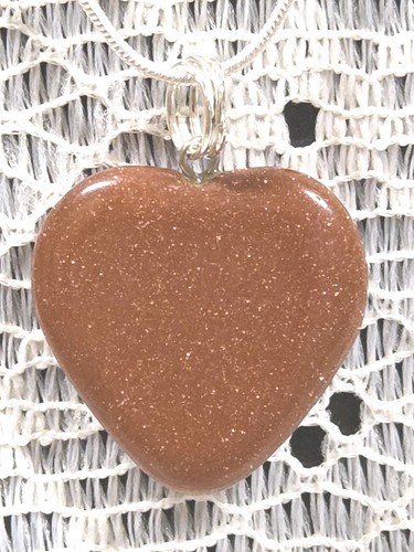 Red goldstone heart - red,