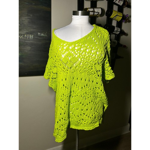 Zara neon lime green open - zara,
