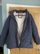 Lazy Jacks Women's Blue Snug Fur Lined Hooded Jacket Coat XL Good Condition